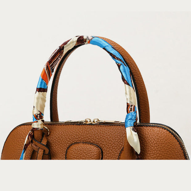 Top-Handle Bag For Women Vintage Thin Silk Scarf Handle