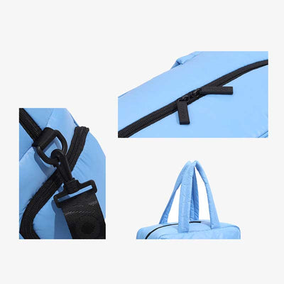 Portable Fitness Tote Light Color Adjustable Wide Strap Crossbody Bag