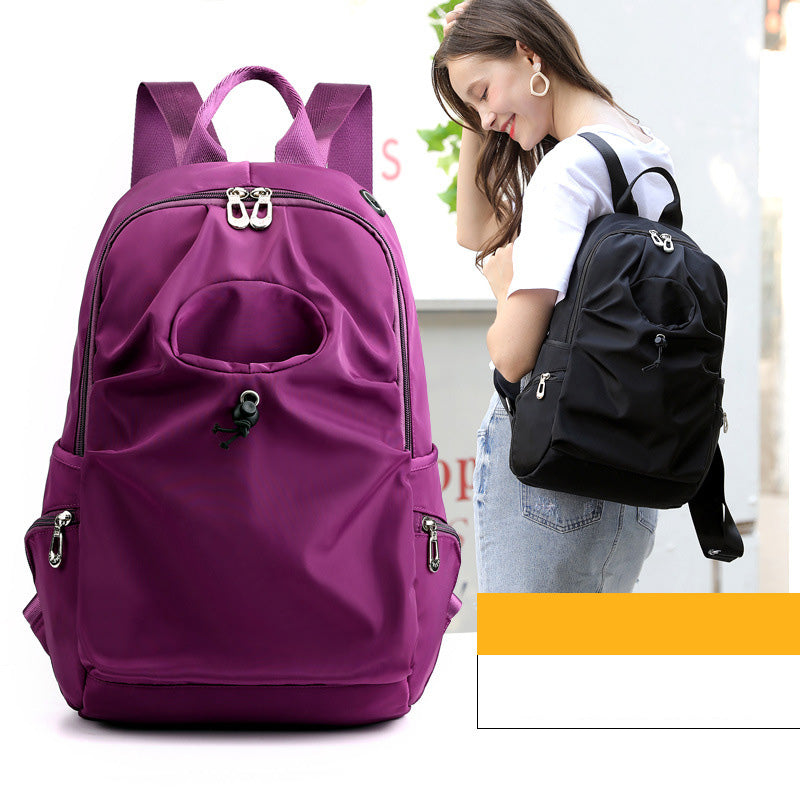 Large Capacity Nylon Backpack Lightweight Casual Travel Hiking Daypack for Women