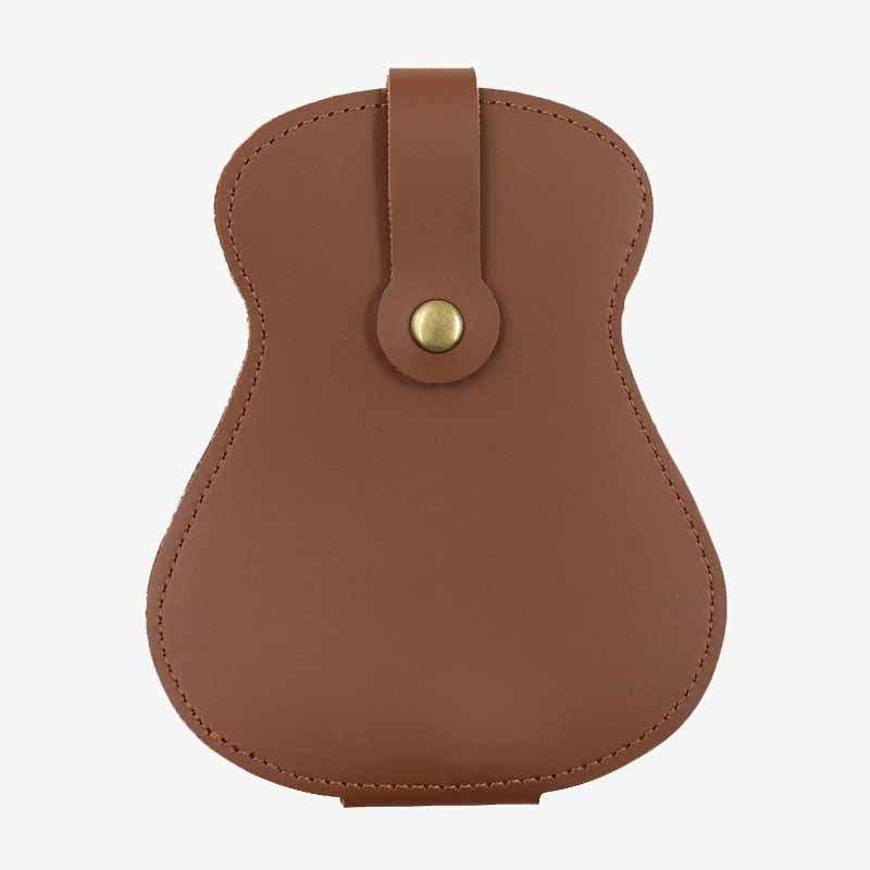 Guitar Pick Holder Storage Bag Leather Plectrums Bag For Player