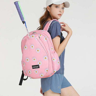 Badminton Backpack For Teens Floral Printing Sports Racket Bag