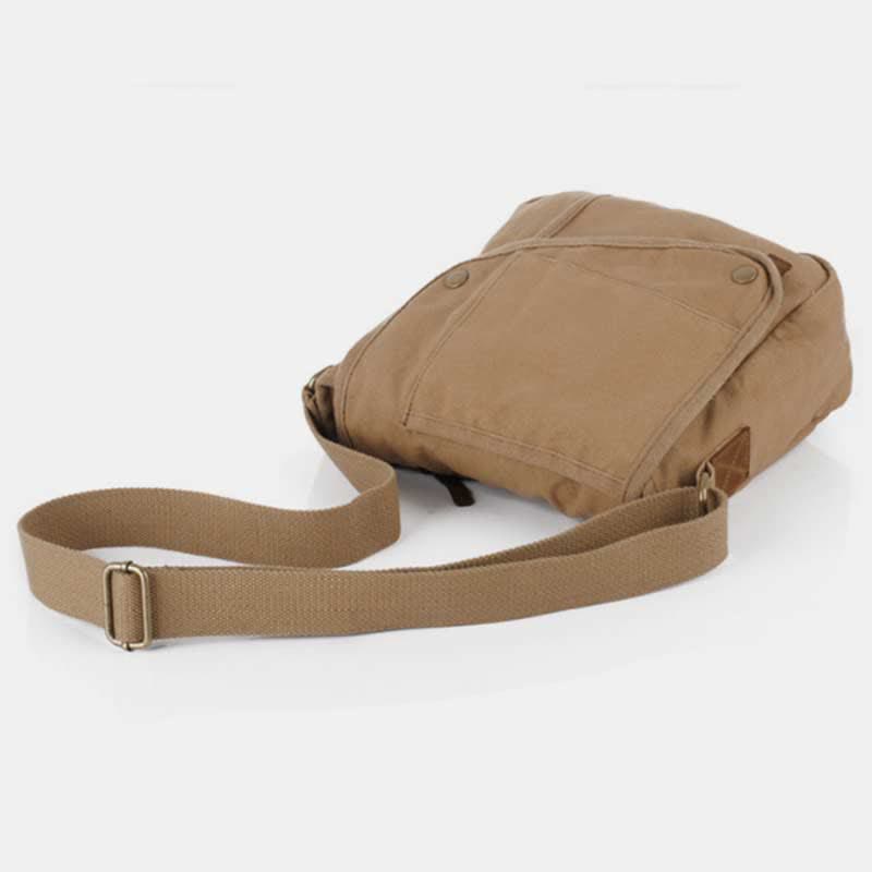 Small Canvas Messenger Bag Casual Travel Working Crossbody Shoulder Bag