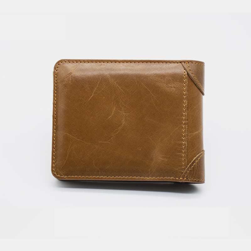 Men's Real Leather Wallet Bifold Multi-slot with Detachable Card Holder