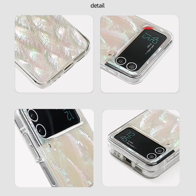 Phone Case For Galaxy Z Flip Shell Pattern Bling Case