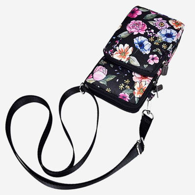 Lightweight Mini Shoulder Bag Women Purse Floral Crossbody Wallet Phone Bag