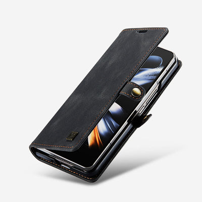 Folding Abrasive Leather Phone Case Magnetic Suction Protective Case