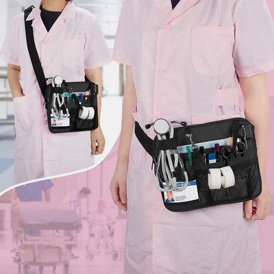 Multi-Slot Medical Gear Pocket Belt Bag Adjustable Nurse Nursing Waist Bag