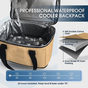 Detachable Cooler Bag For Camping Large Capacity Leakproof Picnic Backpack