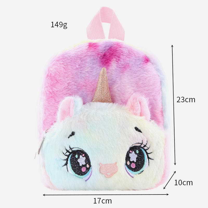 Backpack For Women Unicorn Furry Cute Cartoon Toddlers Kids Schoolbag