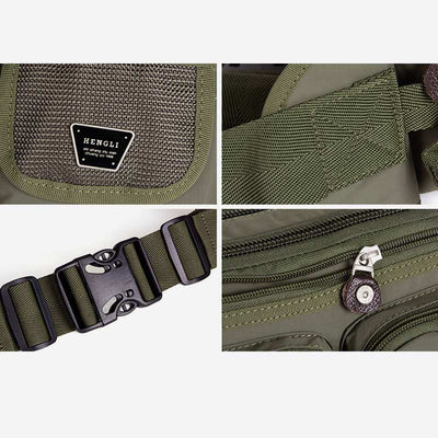 Multi-Pocket Large Capacity Durable Casual Waist Bag