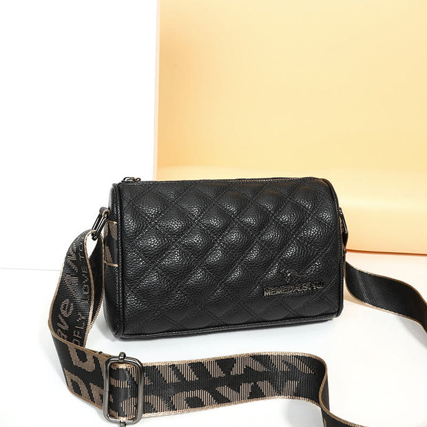 Quilted Lichee Pattern Crossbody Bag For Women Leather Underarm Bag