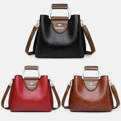 Women Leather Designer Handbag Top Handle Satchel Ladies Crossbody Shoulder Bag