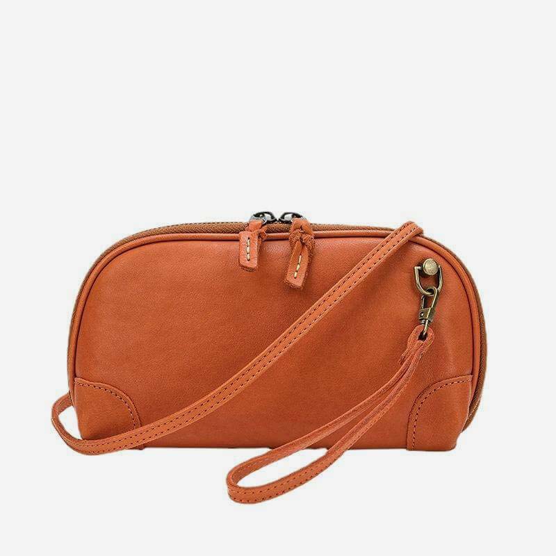 Multi-pocket Purses for Women Retro Leather Mini Crossbody Bag Clutch