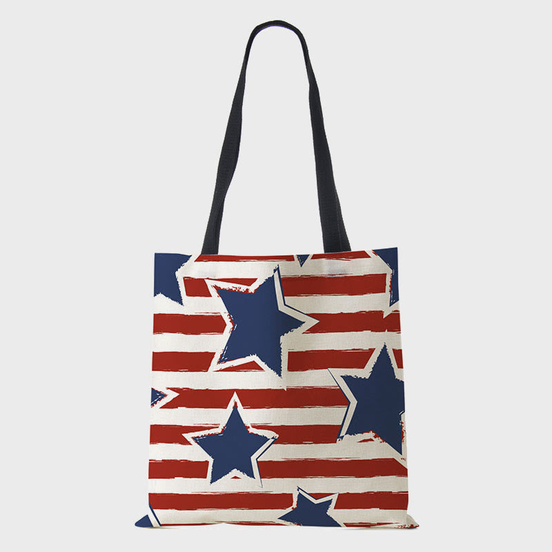 Tote For Women American Flag Printing Multiple Pattern Shoulder Bag