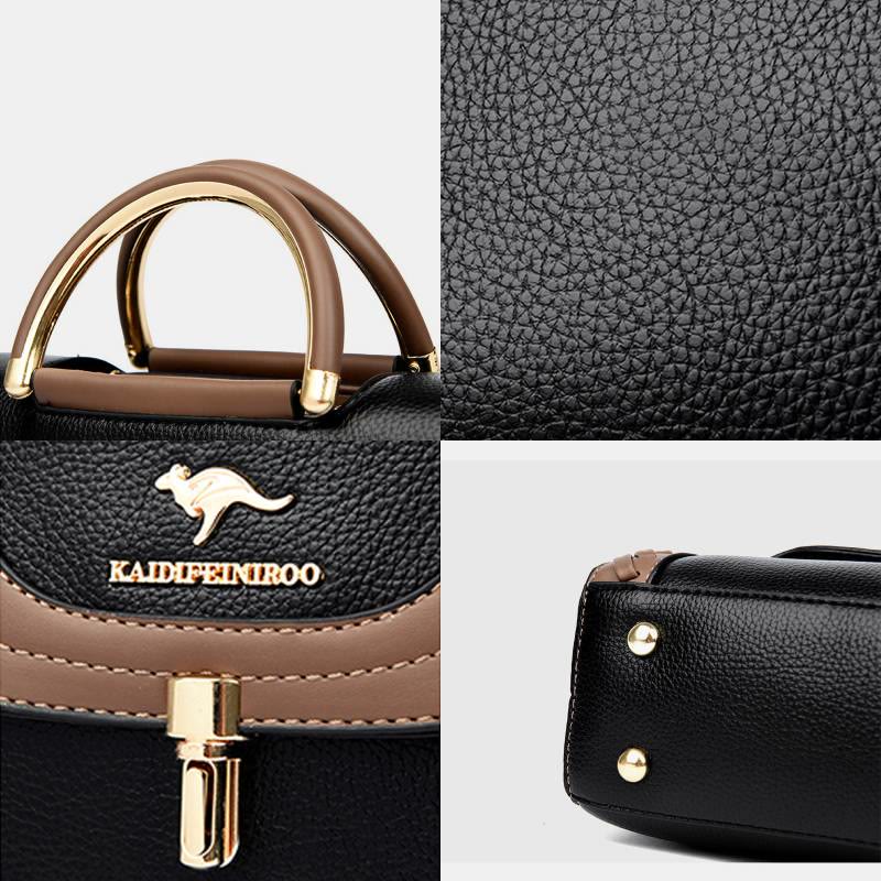 Elegant Dating Handbag For Women Buckle Leather Square Crossbody Bag