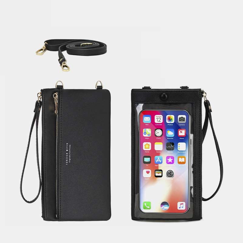 Phone Bag for Women Touchable Minimalist Leather Daily Shopping Wallet