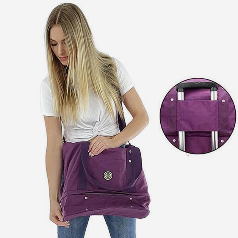 Women's Large Capacity Totes Expandable Handbag Crossbody Bag for Travel Beach Gym