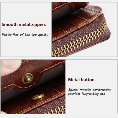 RFID Large Capacity Vintage Short Wallet