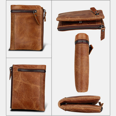 RFID Crazy Horse Leather Wallet