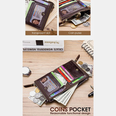 RFID Durable Genuine Leather Wallet