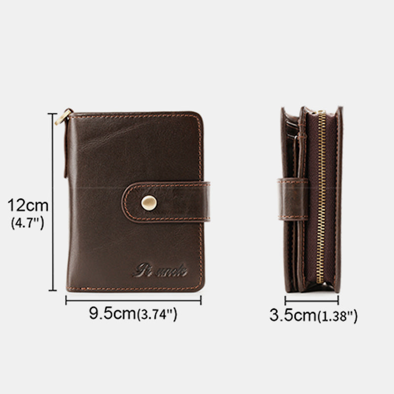 RFID Blocking Small Leather Wallet