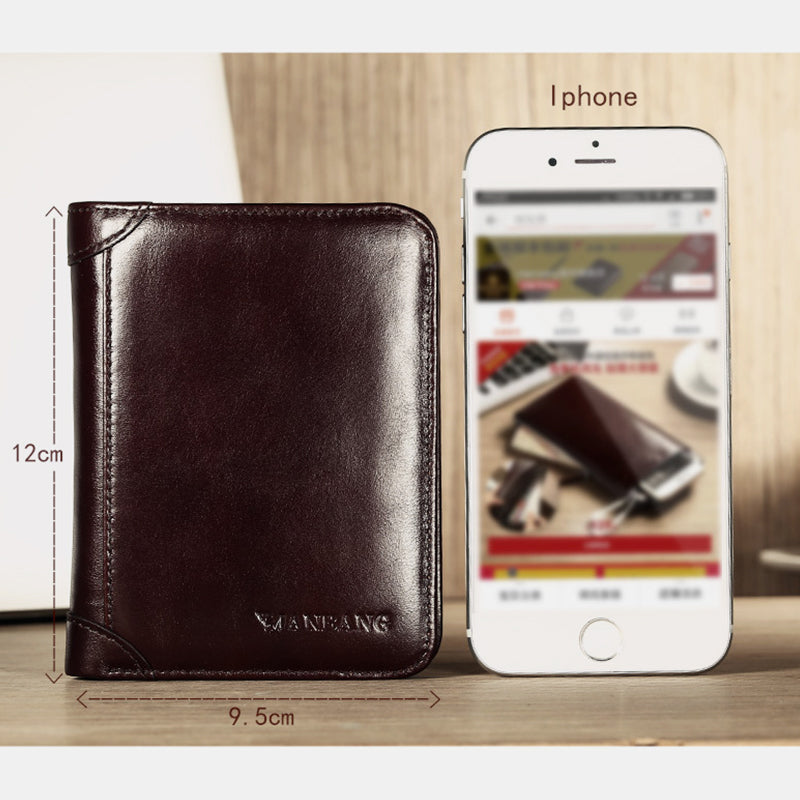 Men's Trifold Genuine Leather Classic Wallet