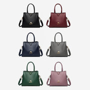 Triple Compartment Top-Handle Bag for Women Multi-carry Crossbody Shoulder Bag Purses