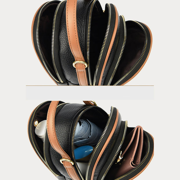 Triple Compartment Phone Bag For Women Commuter Minimalist Crossbody Bag