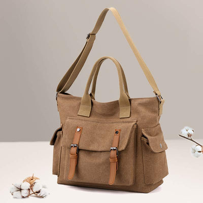 Large Capacity Women Canvas Tote Casual Crossbody Shoulder Handbags Messenger Bag