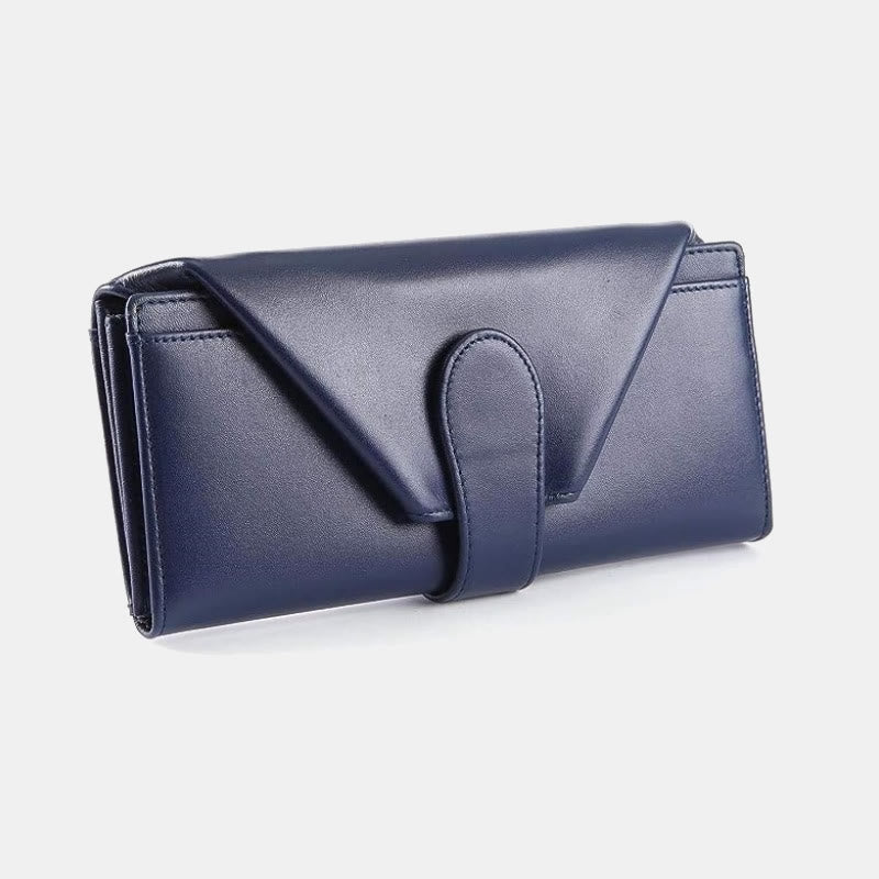 Retro Multi-Slot Genuine Leather Long Purse