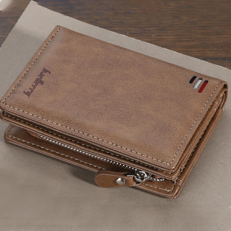 Front Pocket Wallet for Men Multi-Slot Leather Wallet with ID Window