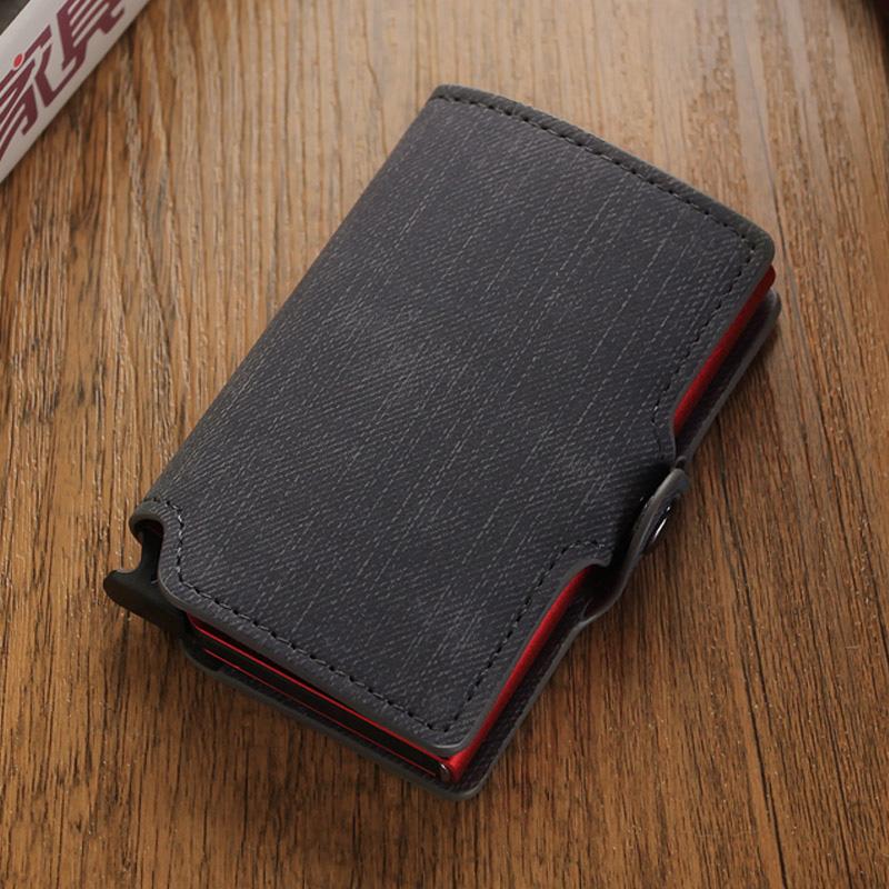 RFID Mini Slim Wallet With Metal Card Case