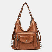 Multi-Pocket Large Capacity Leather Vintage Bag Tote Bag