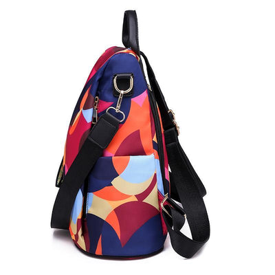 Anti-theft Floral Print Waterproof Backpack