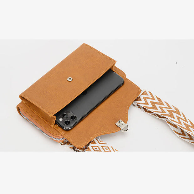 Crossbody Phone Bag Detachable Wide Strap Wallet For Women