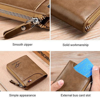 Vintage RFID Large Capacity Wallet