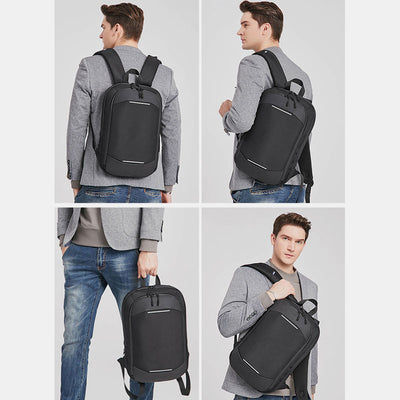 Lighiweight Expandable Laptop Backpack Anti Thefi Business Travel Notebook Bag