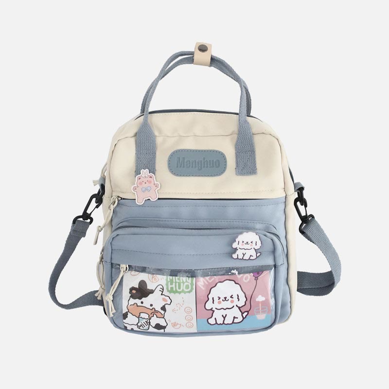 Backpack for Women Cute Cartoon Printing Mixcolor Student Travel Daypack