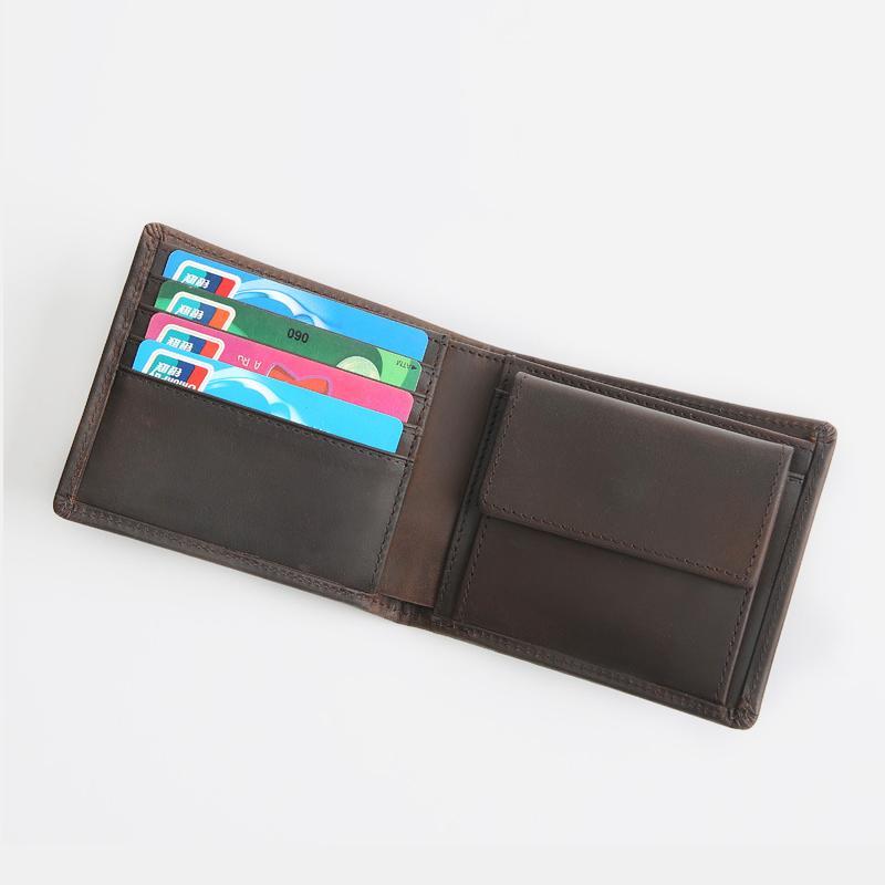 Genuine Leather Casual Bifold Vintage Wallet