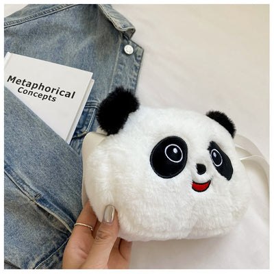 Cute Cartoon Panda Crossbody Bag Plush Toy Shoulder Bag