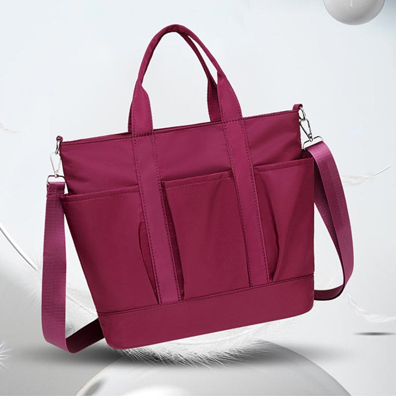 Tote Bag for Women Minimalist Waterproof Oxford Purple Crossbody Bag