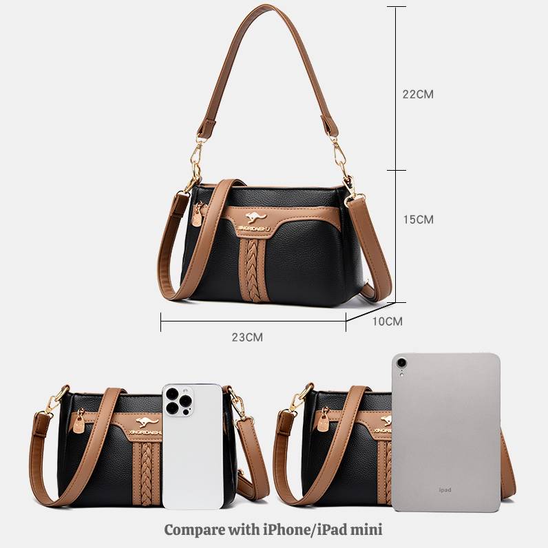 Horizontal Crossbody Bag Double Strap Underarm Purse For Women