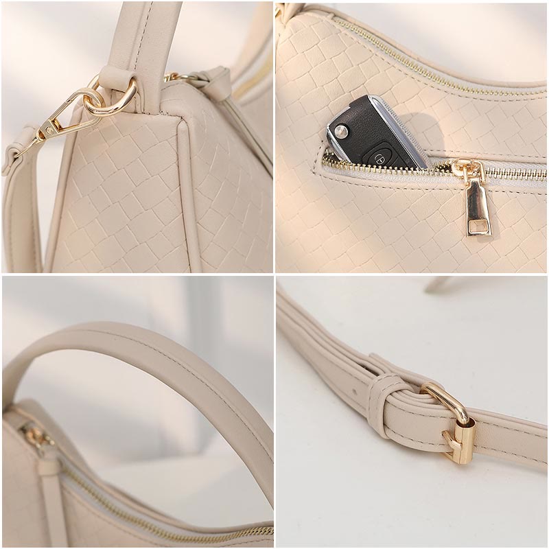 Shoulder Bag For Women Concise Style Plain Color Crossbody Bag