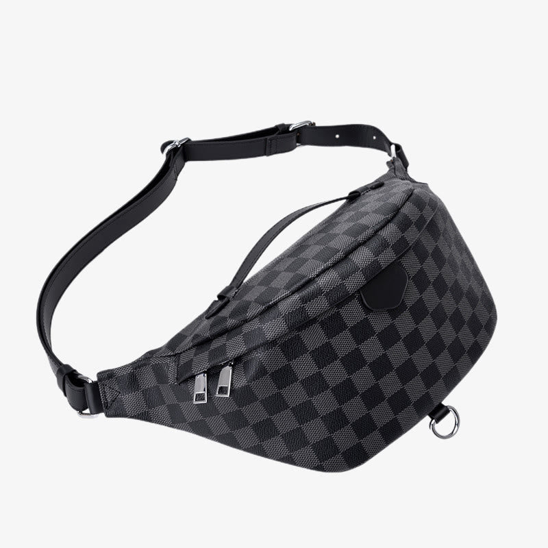 Sling Bag For Women Plaid Print Adjustable Crossbody Waist Bag