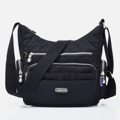 Waterproof Multi-Pocket Nylon Crossbody Bag