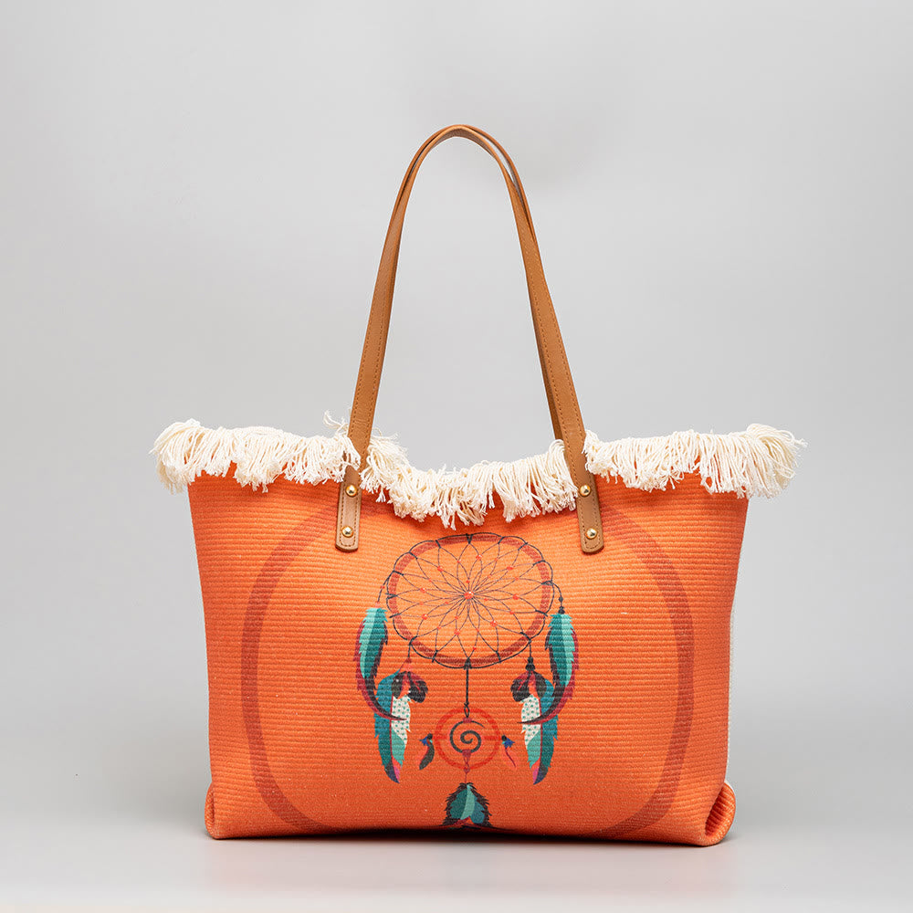 Tote For Women Bohemian Style Tassel Large Shoulder Bag