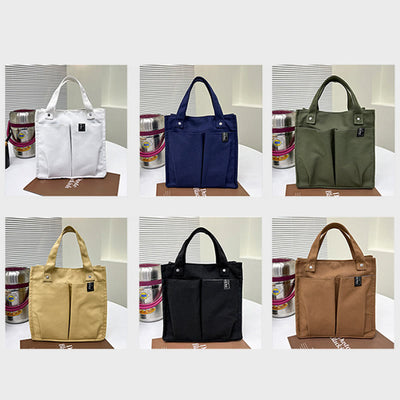 Mini Tote For Women Solid Color Simple Canvas Handbag