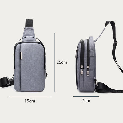 Outdoor Sling Bag For Men Casual Double Main Pockets Daypack