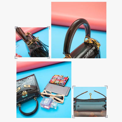 Transparent Top Handle Bag Bright Color Crossbody Handbag For Women