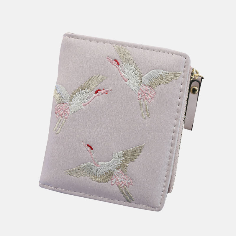 Embroidery Large Capacity Lightweight Bifold Wallet